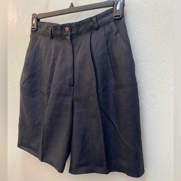 Kenar 100% Linen Shorts Black Size 10 - Picture 2 of 13